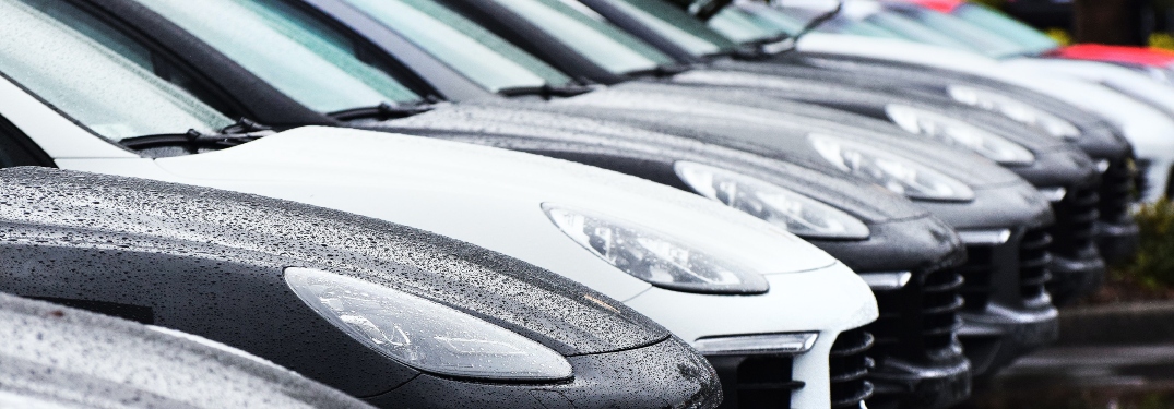 Cars in Different Colors Parked in a Row