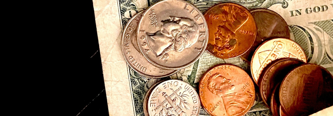 Cash and change in pile