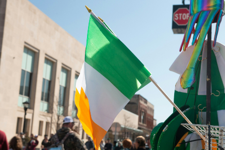 Irish flag at parade