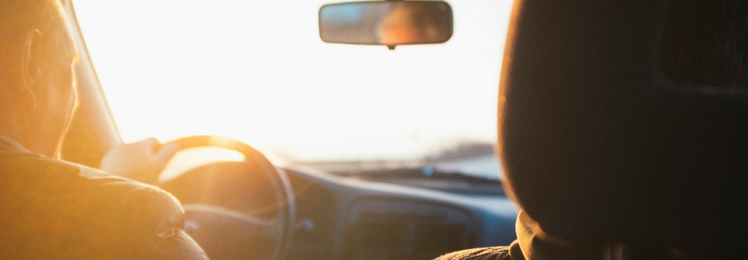 Man Driving a Car in the Sun