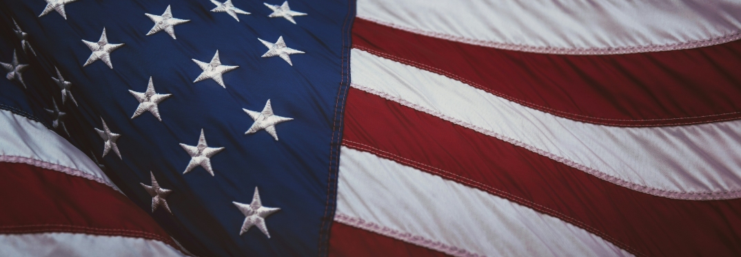 Close-up view of American flag