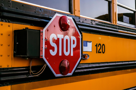 School bus stop sign