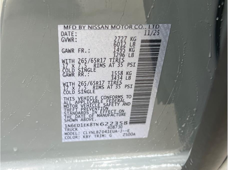 2026 Nissan Frontier SV Crew Cab