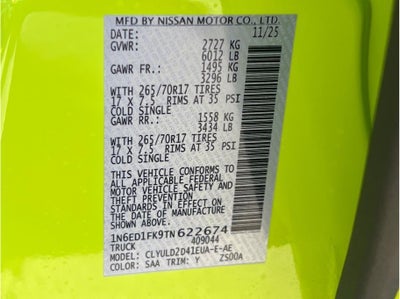 2026 Nissan Frontier PRO-4X