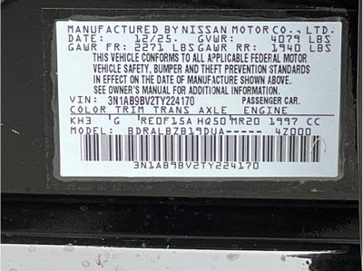 2026 Nissan Sentra S Sedan 4D