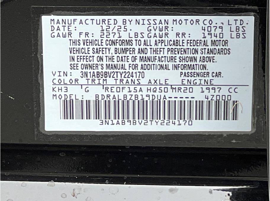 2026 Nissan Sentra S Sedan 4D