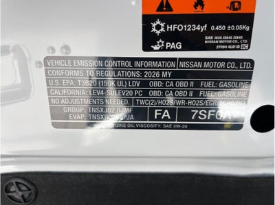 2026 Nissan Sentra SR Sedan 4D