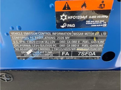 2026 Nissan Sentra SR Sedan 4D