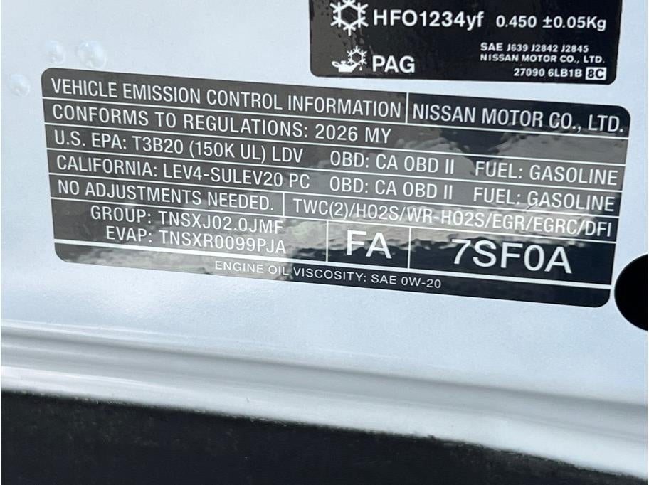 2026 Nissan Sentra SR Sedan 4D