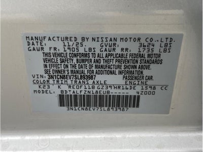 2025 Nissan Versa SV