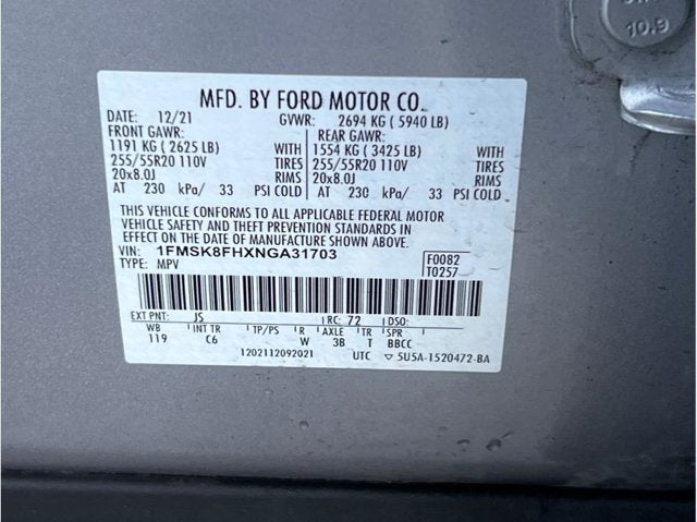 2022 Ford Explorer Limited Sport Utility 4D