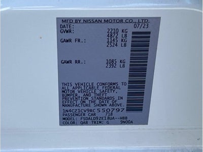 2024 Nissan LEAF SV PLUS Hatchback 4D