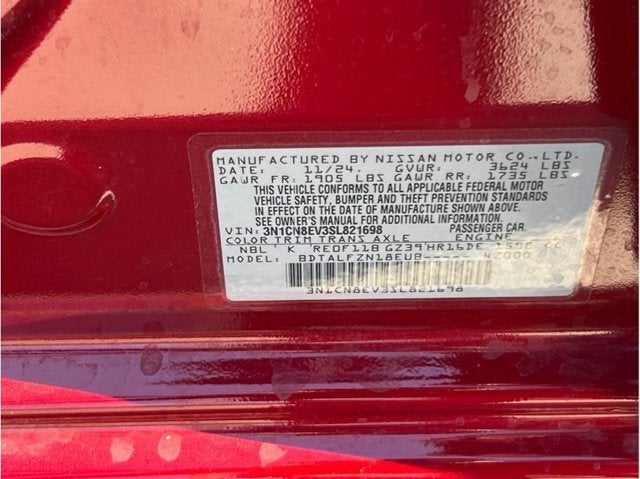 2025 Nissan Versa SV Sedan 4D