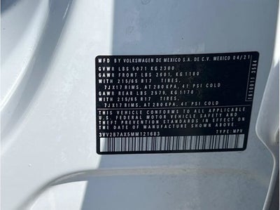 2021 Volkswagen Tiguan SE 4MOTION Sport Utility 4D