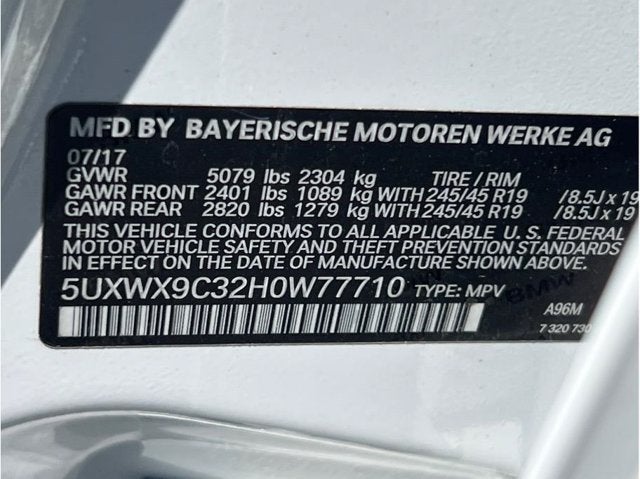 2017 BMW X3 xDrive28i Sport Utility 4D
