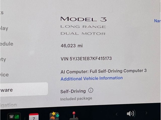 2019 Tesla Model 3 Long Range Sedan 4D