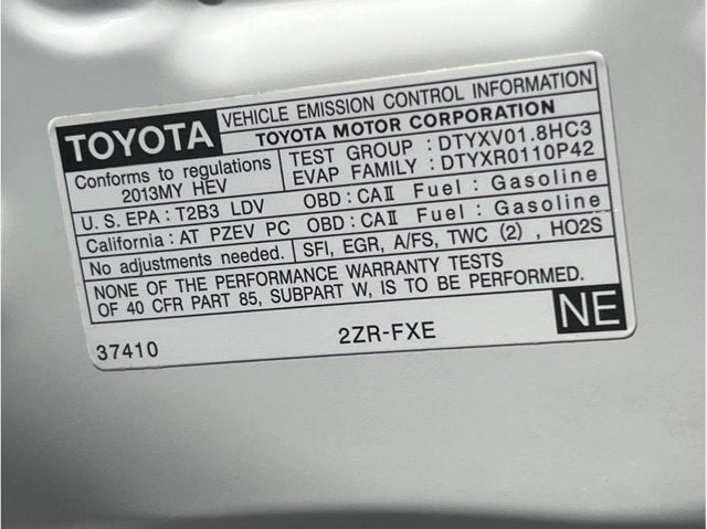 2013 Toyota Prius Four Hatchback 4D